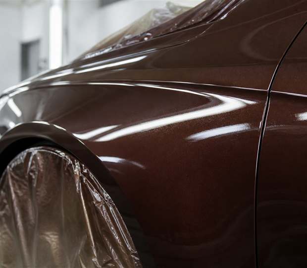 Detalhe de carroceria e pintura de veículo automotor
